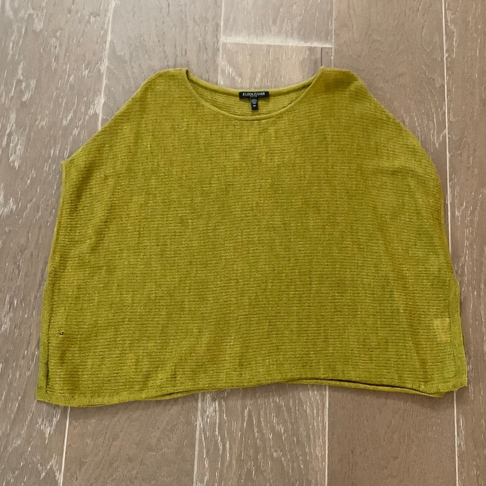 Eileen Fisher short tunic style sweater vest